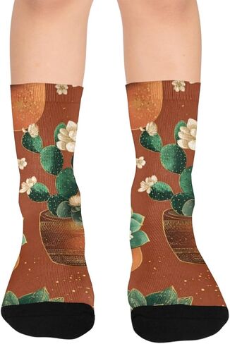 جوارب التنزه سيرًا على الأقدام من Desert Cactus Garden - جوارب شتوية حرارية سميكة دافئة للأولاد والبنات الصغار للمدرسة، والارتداء اليومي والأنشطة الخارجية in Kuwait