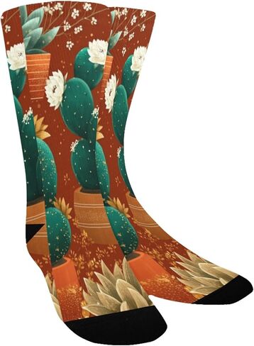 جوارب ديزرت كاكتوس جاردن ريترو للمشي لمسافات طويلة - جوارب شتوية حرارية سميكة دافئة للأطفال الصغار للأولاد والبنات للمدرسة، والارتداء اليومي والأنشطة الخارجية in Kuwait
