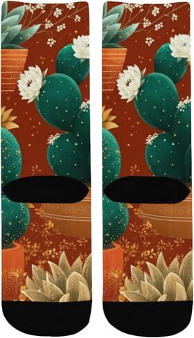جوارب ديزرت كاكتوس جاردن ريترو للمشي لمسافات طويلة - جوارب شتوية حرارية سميكة دافئة للأطفال الصغار للأولاد والبنات للمدرسة، والارتداء اليومي والأنشطة الخارجية in Kuwait