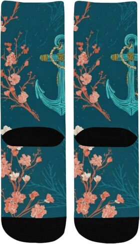 جوارب المشي لمسافات طويلة بطبعة أزهار بحرية - جوارب شتوية حرارية سميكة دافئة للأولاد والبنات الصغار للمدرسة، والارتداء اليومي والأنشطة الخارجية in Kuwait