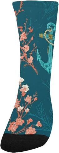 جوارب المشي لمسافات طويلة بطبعة أزهار بحرية - جوارب شتوية حرارية سميكة دافئة للأولاد والبنات الصغار للمدرسة، والارتداء اليومي والأنشطة الخارجية in Kuwait