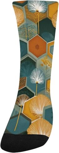 جوارب التنزه سيرًا على الأقدام بتصميم هندسي زهري عتيق - جوارب شتوية حرارية سميكة دافئة للأولاد والبنات الصغار للمدرسة، والارتداء اليومي والأنشطة الخارجية in Kuwait