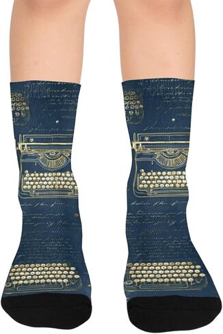 جوارب للمشي لمسافات طويلة على شكل آلة كاتبة باللون الكحلي - جوارب شتوية حرارية سميكة دافئة للأطفال الصغار للأولاد والبنات للمدرسة، والارتداء اليومي والأنشطة الخارجية in Kuwait