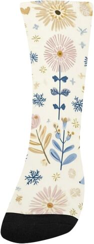 جوارب التنزه سيرًا على الأقدام من Pastel Blue Deers Blooms - جوارب شتوية حرارية سميكة دافئة للأولاد والبنات للمدرسة، والارتداء اليومي والأنشطة الخارجية in Kuwait