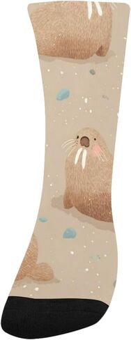 جوارب لطيفة للمشي لمسافات طويلة مطبوعة على شكل حيوان الفظ - جوارب شتوية حرارية سميكة دافئة للأطفال الصغار للأولاد والبنات للمدرسة، والارتداء اليومي والأنشطة الخارجية in Kuwait