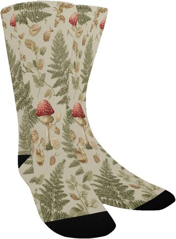 جوارب المشي لمسافات طويلة باللون الأخضر على شكل فطر وودلاند - جوارب شتوية حرارية سميكة دافئة للأولاد والبنات للمدرسة، والارتداء اليومي والأنشطة الخارجية in Kuwait