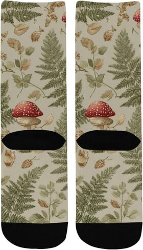 جوارب المشي لمسافات طويلة باللون الأخضر على شكل فطر وودلاند - جوارب شتوية حرارية سميكة دافئة للأولاد والبنات للمدرسة، والارتداء اليومي والأنشطة الخارجية in Kuwait