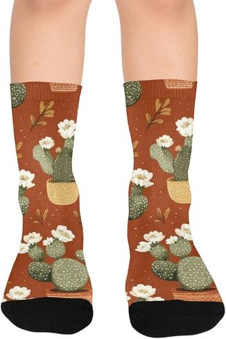 جوارب المشي لمسافات طويلة بزخارف الصحراء الجنوبية الغربية - جوارب شتوية حرارية سميكة دافئة للأولاد والبنات الصغار للمدرسة، والارتداء اليومي والأنشطة الخارجية in Kuwait