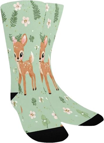 جوارب للتنزه سيرًا على الأقدام بطباعة زهور ظبي - جوارب شتوية حرارية سميكة دافئة للأولاد والبنات الصغار للمدرسة، والارتداء اليومي والأنشطة الخارجية in Kuwait