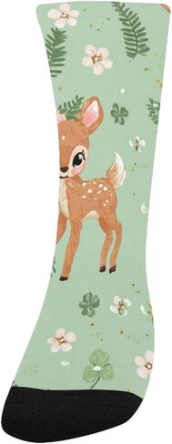 جوارب للتنزه سيرًا على الأقدام بطباعة زهور ظبي - جوارب شتوية حرارية سميكة دافئة للأولاد والبنات الصغار للمدرسة، والارتداء اليومي والأنشطة الخارجية in Kuwait