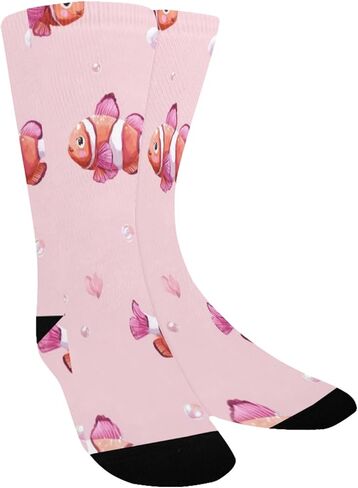 جوارب مشي باللون الوردي على شكل سمكة المهرج - جوارب شتوية حرارية سميكة دافئة للأولاد والبنات الصغار للمدرسة، والارتداء اليومي والأنشطة الخارجية in Kuwait