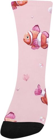 جوارب مشي باللون الوردي على شكل سمكة المهرج - جوارب شتوية حرارية سميكة دافئة للأولاد والبنات الصغار للمدرسة، والارتداء اليومي والأنشطة الخارجية in Kuwait