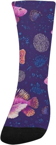 جوارب التنزه سيرًا على الأقدام باللون الكحلي النابضة بالحياة - جوارب شتوية سميكة دافئة للأولاد والبنات الصغار للمدرسة، والارتداء اليومي والأنشطة الخارجية in Kuwait