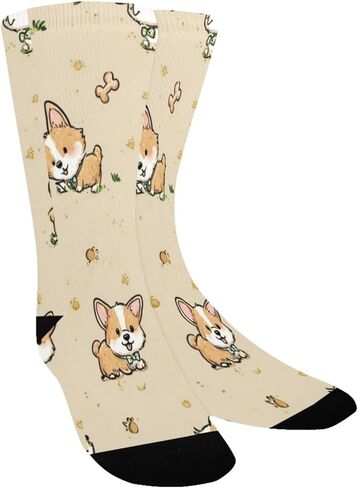 جوارب كورجي بنية لطيفة مرحة للمشي لمسافات طويلة - جوارب شتوية حرارية سميكة دافئة للأولاد والبنات للمدرسة، والارتداء اليومي والأنشطة الخارجية in Kuwait