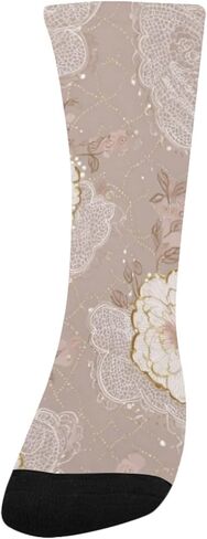 جوارب للتنزه سيرًا على الأقدام من الدانتيل بطبعات زهور - جوارب شتوية حرارية سميكة دافئة للأطفال الصغار للأولاد والبنات للمدرسة، والارتداء اليومي والأنشطة الخارجية in Kuwait