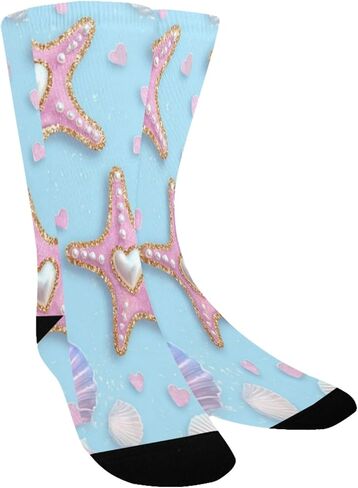 جوارب المشي لمسافات طويلة الصيفية على شكل نجمة البحر الوردية - جوارب شتوية حرارية سميكة دافئة للأطفال الصغار للأولاد والبنات للمدرسة، والارتداء اليومي والأنشطة الخارجية in Kuwait