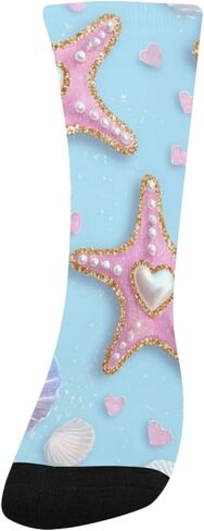 جوارب المشي لمسافات طويلة الصيفية على شكل نجمة البحر الوردية - جوارب شتوية حرارية سميكة دافئة للأطفال الصغار للأولاد والبنات للمدرسة، والارتداء اليومي والأنشطة الخارجية in Kuwait