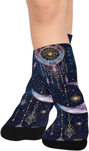 جوارب المشي لمسافات طويلة بطباعة القمر السماوي - جوارب شتوية حرارية سميكة دافئة للأطفال الصغار للأولاد والبنات للمدرسة، والارتداء اليومي والأنشطة الخارجية in Kuwait