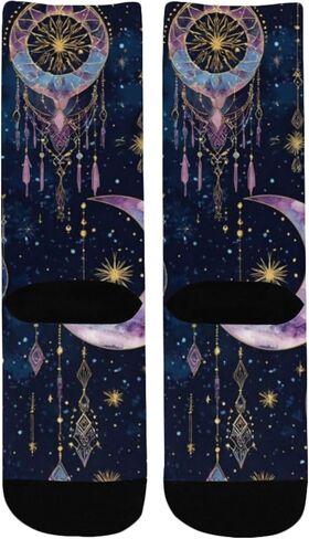 جوارب المشي لمسافات طويلة بطباعة القمر السماوي - جوارب شتوية حرارية سميكة دافئة للأطفال الصغار للأولاد والبنات للمدرسة، والارتداء اليومي والأنشطة الخارجية in Kuwait