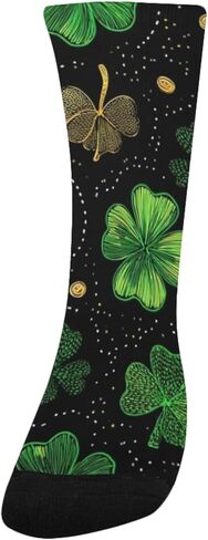 جوارب Green Lucky Clover داكنة للمشي لمسافات طويلة - جوارب شتوية حرارية سميكة دافئة للأولاد والبنات للمدرسة، والارتداء اليومي والأنشطة الخارجية in Kuwait