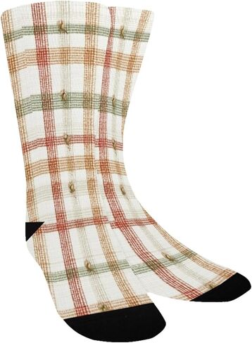جوارب Oranfe للمشي لمسافات طويلة بطبعة مربعات ريفية - جوارب شتوية حرارية سميكة دافئة للأولاد والبنات للمدرسة، والارتداء اليومي والأنشطة الخارجية in Kuwait
