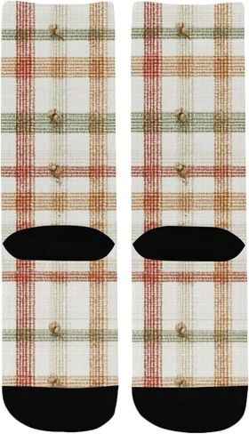 جوارب Oranfe للمشي لمسافات طويلة بطبعة مربعات ريفية - جوارب شتوية حرارية سميكة دافئة للأولاد والبنات للمدرسة، والارتداء اليومي والأنشطة الخارجية in Kuwait