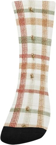 جوارب Oranfe للمشي لمسافات طويلة بطبعة مربعات ريفية - جوارب شتوية حرارية سميكة دافئة للأولاد والبنات للمدرسة، والارتداء اليومي والأنشطة الخارجية in Kuwait