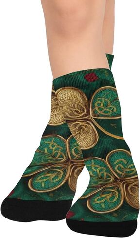 جوارب مشي بقاعدة خضراء زمردية نابضة بالحياة - جوارب شتوية سميكة دافئة للأولاد والبنات الصغار للمدرسة، والارتداء اليومي والأنشطة الخارجية in Kuwait