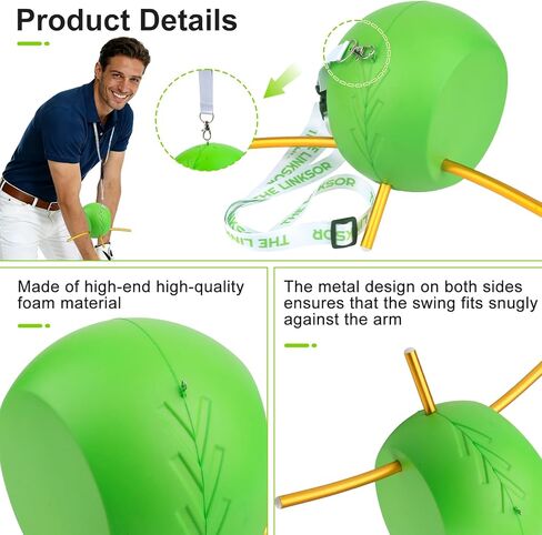 Upgraded The Connector Golf Training Aid,Simple and Effective Training Tool,Golf Swing Trainer for Posture Correction Practice,Golf Training Aids Helps Train Proper Swing Mechanics,Arm Structure in Kuwait