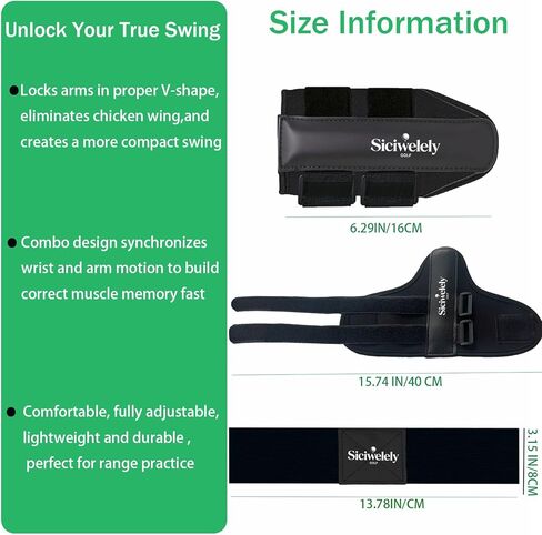 2026 مدرب معصم الجولف الاحترافي، دعامة معصم الجولف مع جبيرة داخلية صلبة لليد اليسرى/اليمنى، يساعد تدريب معصم الجولف على تصحيح زاوية المعصم وتقليل جناح الدجاج للمبتدئين في الجولف in Kuwait