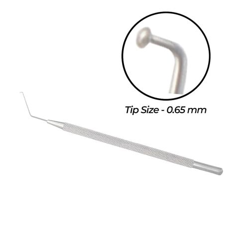 Stellmacher Mushroom Nucleus Manipulator – 0.65mm Angled Hemi-Ball Tip, Premium Stainless Steel Ophthalmic Instrument | Precision Handling & Simulation Training Tool (Nucleus) in Saudi Arabia