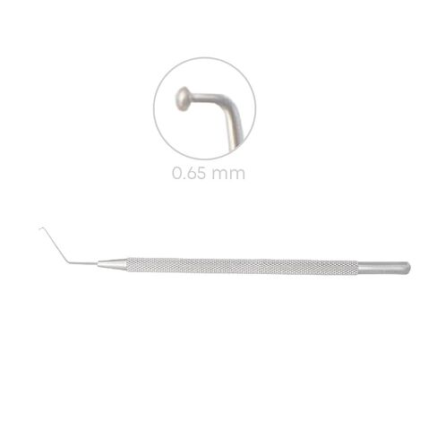 Stellmacher Mushroom Nucleus Manipulator – 0.65mm Angled Hemi-Ball Tip, Premium Stainless Steel Ophthalmic Instrument | Precision Handling & Simulation Training Tool (Nucleus) in Saudi Arabia