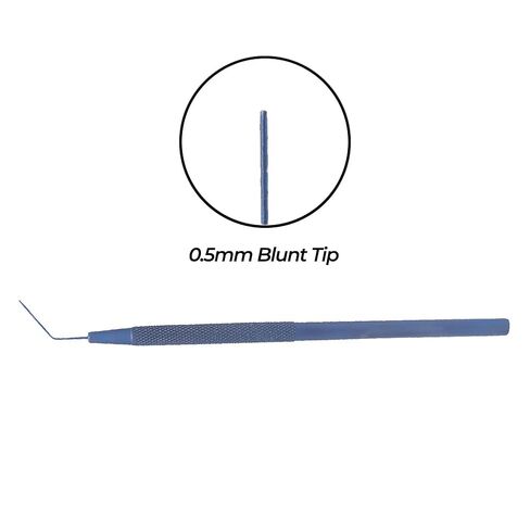 Stellmacher Lens Round Spatula Ophthalmic Tool, 12.5cm Titanium Instrument, 0.5mm Angled Blunt Tip, Precision Handpiece for Training & Simulation Use (Blunt Tip) in Saudi Arabia