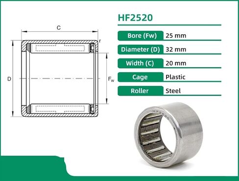 HF2520 HF253220 25x32x20 One Way Needle Bearing Clutch Roller Bearings 1Pcs in Kuwait
