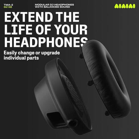 AIAIAI TMA-2 DJ XE - Professional On Ear Headphones for DJs with Clear Balanced Sound, High Isolation Earpads, and Weighing Only 168g, Modular Design with Easily Replaceable Parts in Kuwait