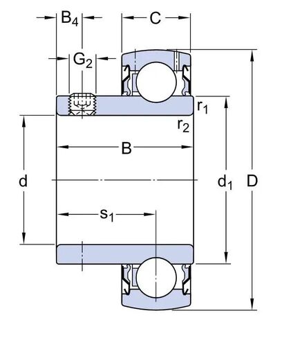 15mm K002 15x32x9 Insert Bearing Setscrew Locking 1Pcs in Kuwait