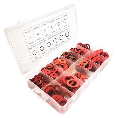 600Pcs M10 M12 M16 M20 M22 M25 M32 Flat Washer Red Steel Paper Fiber Insulation Ring Seal Fastener Spacer Tools Set in Saudi Arabia