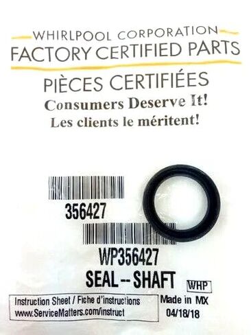 WP356427 ختم عمود الغسالة 356427 لاستبدال Whirlpool OEM in Kuwait