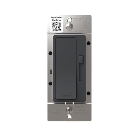 Legrand Radiant 150-Watt Dimmer Light Switch, Single-Pole/3-Way LED Dimmer for Dimmable Lights, RHL153PG, Black in Saudi Arabia