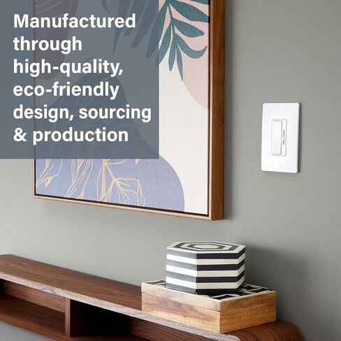 Legrand Radiant 150-Watt Dimmer Light Switch, Single-Pole/3-Way LED Dimmer for Dimmable Lights, RHL153PG, Black in Saudi Arabia