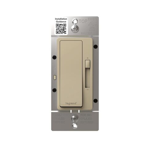Legrand Radiant 150-Watt Dimmer Light Switch, Single-Pole/3-Way LED Dimmer for Dimmable Lights, RHL153PG, Black in Saudi Arabia