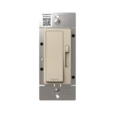 Legrand Radiant 150-Watt Dimmer Light Switch, Single-Pole/3-Way LED Dimmer for Dimmable Lights, RHL153PG, Black in Saudi Arabia