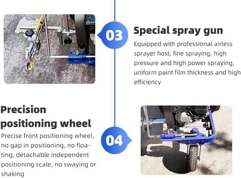 Thermoplastic Road Striping Machine Hand Push Hot Melt Road Marking Machine Adjustable Line Width Line Striper with Glass Bead Dispenser for Parking Lot Asphalt Concrete Basketball Court Runway in Saudi Arabia
