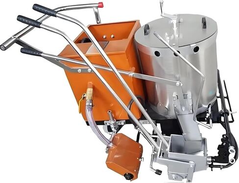 Manual Thermoplastic Road Line Marking Machine Hand Push Hot Melt Line Striper Easy Operation Pavement Marker with Full Accessories for Parking Lot Playground Campus Road Asphalt Concrete Ground in Saudi Arabia