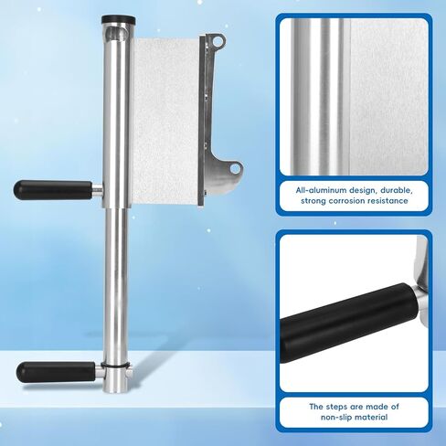 سلم إعادة الصعود في حالات الطوارئ بخطوتين، سلم لوحة جاك الطوارئ للقوارب، خطوة دوارة لقارب الصيد، تصميم من الألومنيوم بالكامل in Kuwait