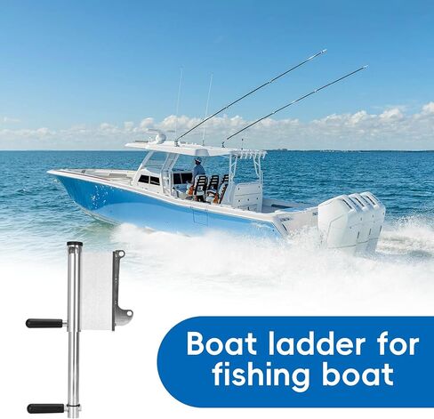 سلم إعادة الصعود في حالات الطوارئ بخطوتين، سلم لوحة جاك الطوارئ للقوارب، خطوة دوارة لقارب الصيد، تصميم من الألومنيوم بالكامل in Kuwait