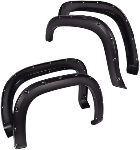ANDPLAY Pocket Riveted Fender Flares, Compatible with Chevy Silverado/GMC Sierra 1999 2000 2001 2002 2003 2004 2005 2006 (Incl. 2007 Classic Models/Not fit Dually & Step-side models) 4PCS in Saudi Arabia