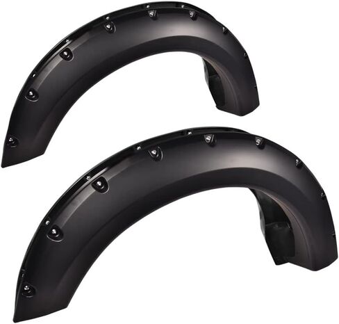 ANDPLAY Pocket Riveted Fender Flares, Compatible with Chevy Silverado/GMC Sierra 1999 2000 2001 2002 2003 2004 2005 2006 (Incl. 2007 Classic Models/Not fit Dually & Step-side models) 4PCS in Saudi Arabia