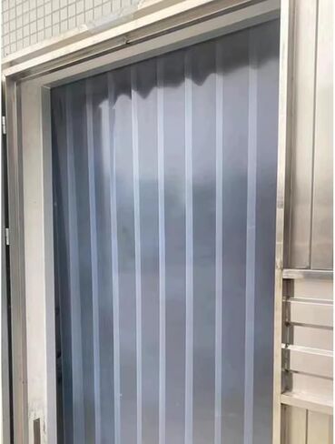 Clear PVC Strip Curtain, 1.7mm Thick Plastic Door Strip, 1.9x2.4m Freezer Curtain for Energy Efficiency, 13-Piece White Doorway Curtain in Saudi Arabia