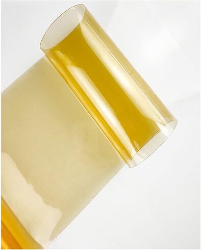 طقم ستائر من شريط PVC للفريزر، شرائط ستائر بلاستيكية صناعية، فينيل مقاوم للماء للجزارين والتخزين البارد، بسمك 1.7 مم، 90 × 2 سم، أصفر in Kuwait